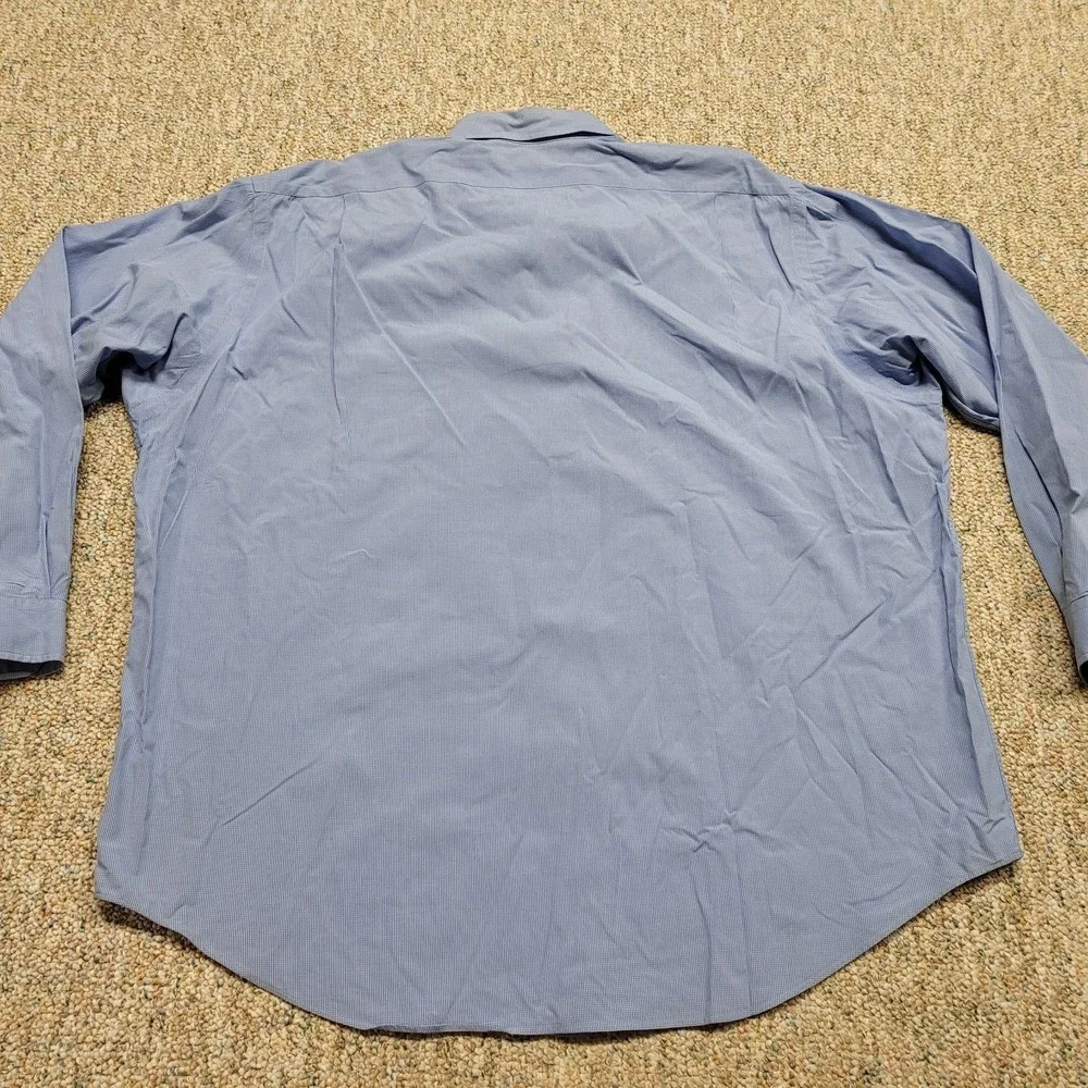 Polo Golf Ralph Lauren Shirt Mens 2XL Blue Micro‎ Check Button Up Lofting Pony